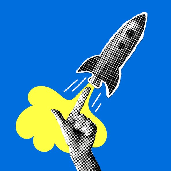 Illustration of a rocket